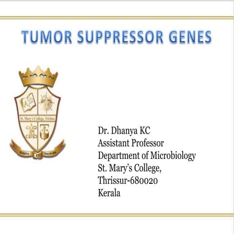 Tumour suppressor genes 