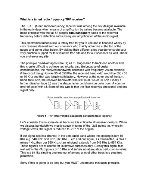 Tuned radio frequency TRF receiver.docx