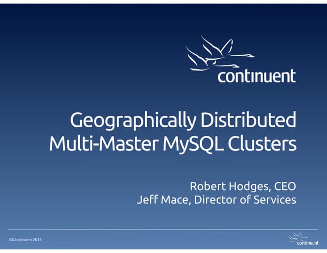 Geographically Distributed Multi-Ma...