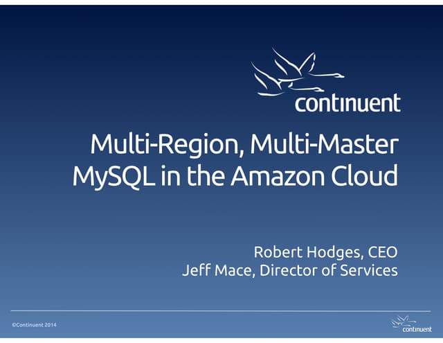 Multi-master, multi-region MySQL de...
