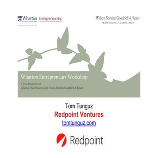 Tom Tunguz Talk at Wharton San Fran...
