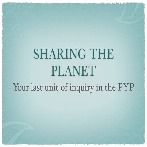 PYP Exhibition: Generating investigation issues