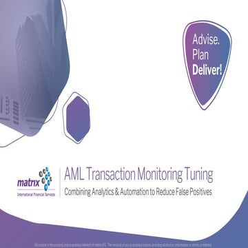 AML Transaction Monitoring Tuning Webinar