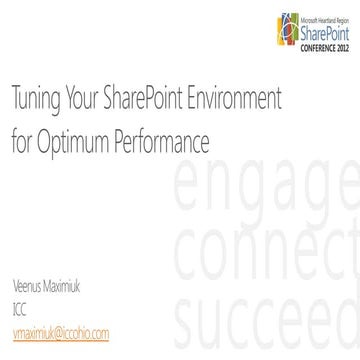 Tuning Your SharePoint Environment