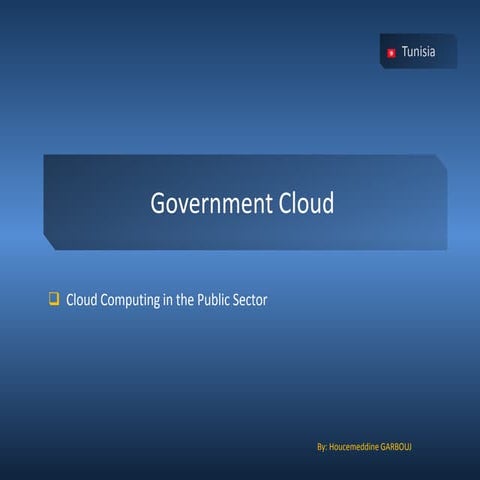 Tunisia goverment cloud initiative