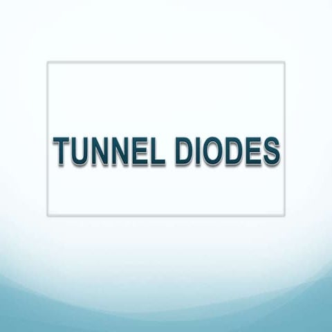 Tunnel diode sunum