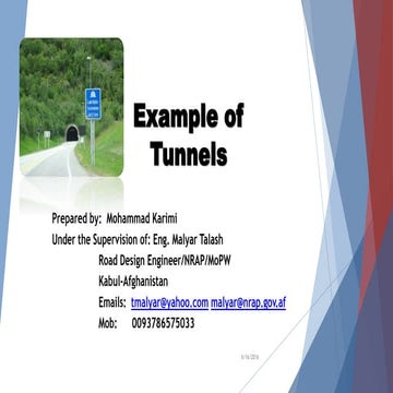 Tunnel example for road project by Malyar Talash