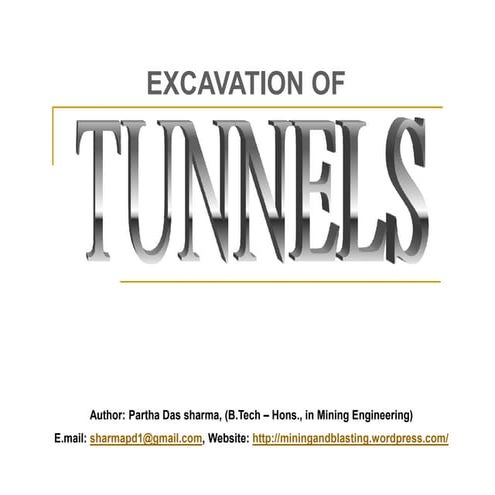 Excavation of Tunnels