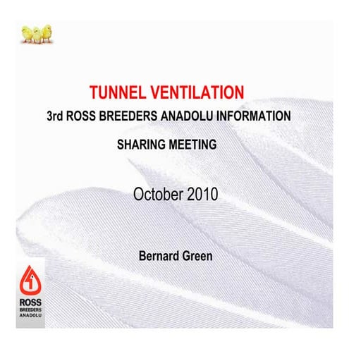 Tunnel ventilation havaland - Ross