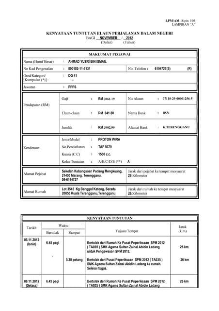 contoh perjanjian jual beli kenderaan | DOC