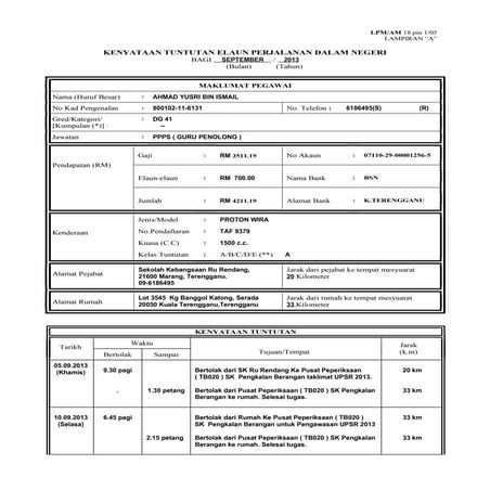 Tuntutan pengawas  upsr  2013