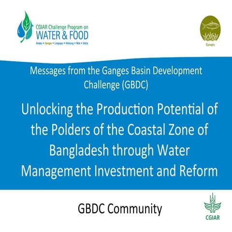 Messages from the Ganges Basin Development Challenge