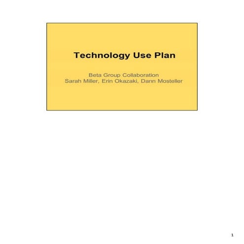 EdTech 501 - TUP Presentation - Beta Group