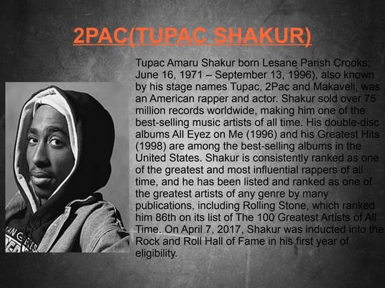 Tupac shakur | PPTX