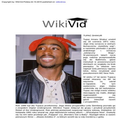 Tupac Shakur - biografia | PDF