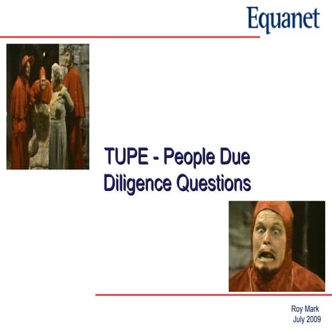 TUPE Due Diligence Questions
