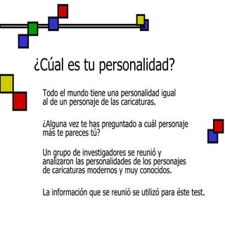 Tu personalidad