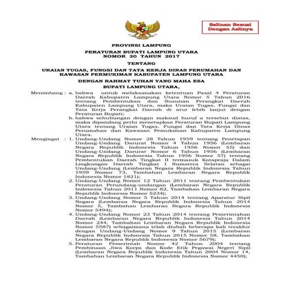 Tupoksi dinas perumahan dan kawasan  pemukiman