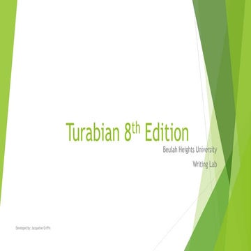 Turabian 8th edition ppt