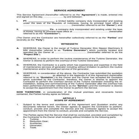 Turbine Generator Overhaul Contract- CLEAN DRAFT.doc