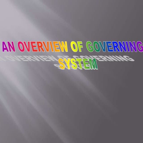 Turbine governing system an overview