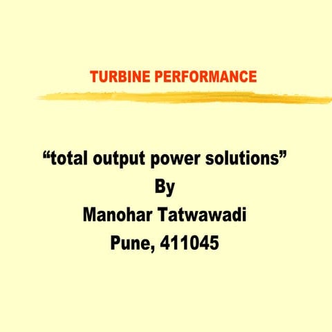 Steam Turbine Performance in TPS