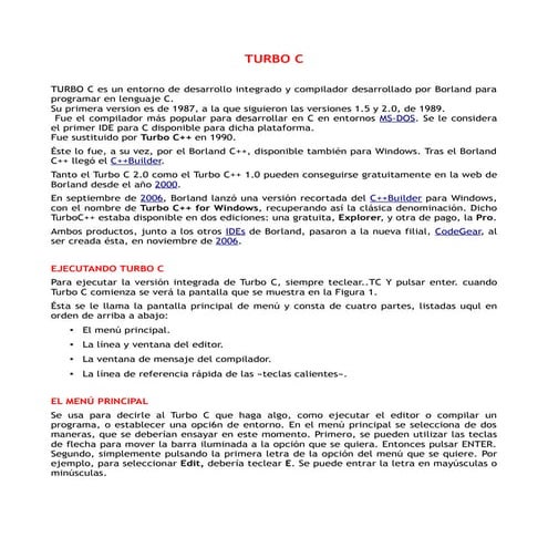 Turbo c | PDF