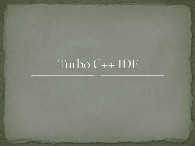 Turbo c++