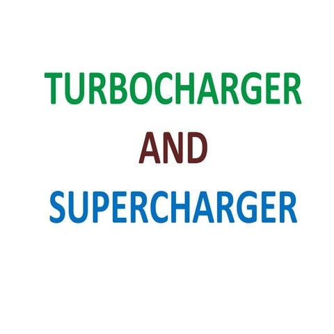 Turbocharger and-supercharger