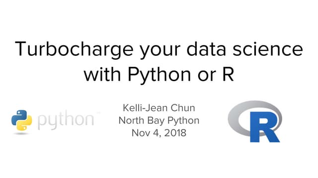 Turbocharge your data science with python and r