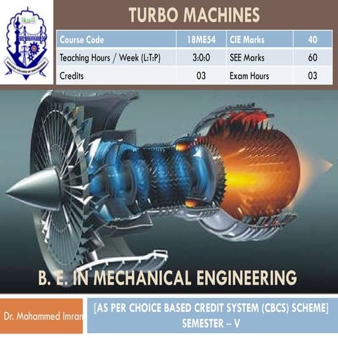 Turbo machines module 4 18me54 | PDF