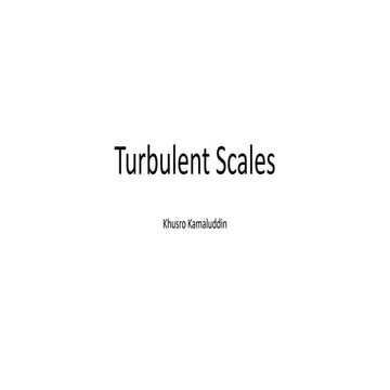 Scales in Turbulent Flow