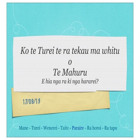 Turei week 8 term 3 