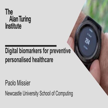 Digital biomarkers for preventive personalised healthcare