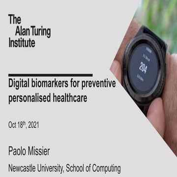 Digital biomarkers for preventive personalised healthcare