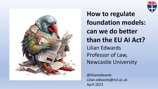 How to regulate foundation models: can we do better than the EU AI Act?