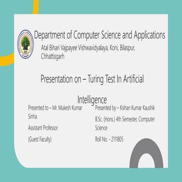 Turing Test In Artificial Intelligence