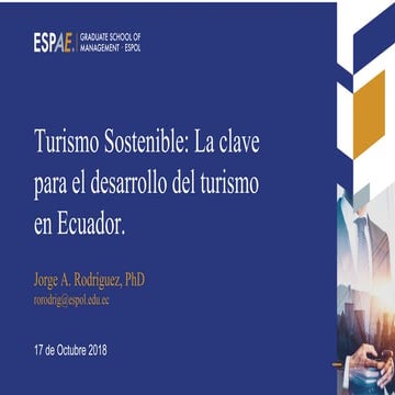 Charla CEMDES-ESPAE Turismo Sostenible