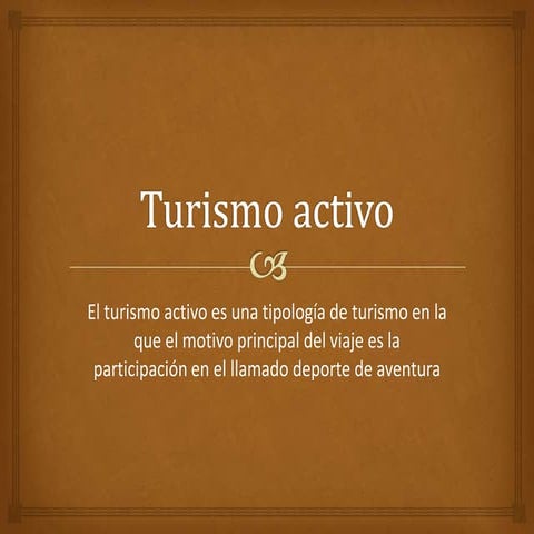 Turismo activo