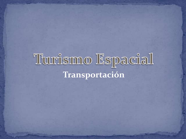 Turismo espacial
