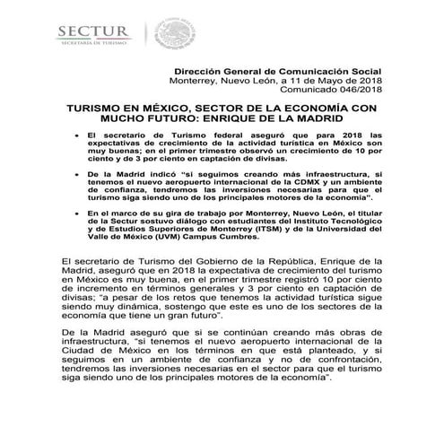 Realiza Enrique de la Madrid gira por Monterrey: Atiende reunión con universi...