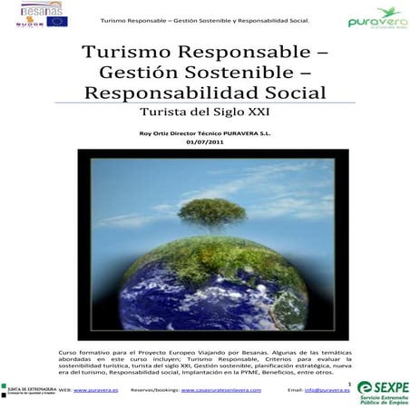 Turismo responsable   gestion sostenible y rs indice