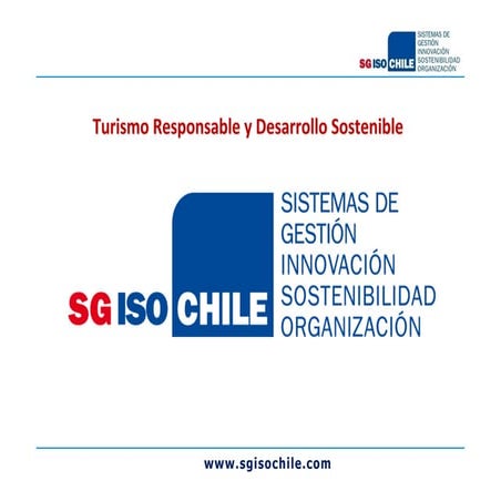 Turismo responsable y desarrollo sostenible SGISO Chile