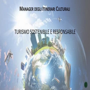 Turismo sostenibile e responsabile
