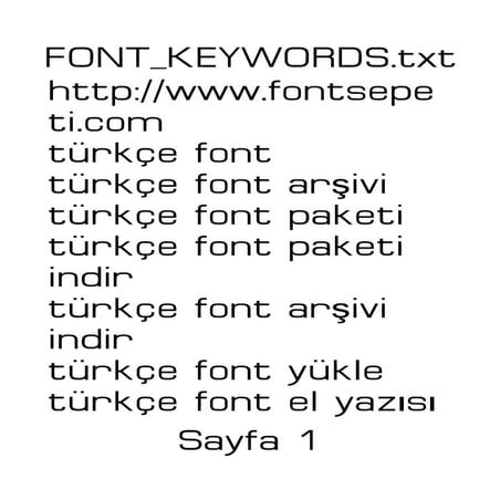 Turkce font | PDF