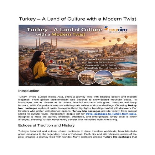 Explore the Best of Turkey with a 7 Days 6 Nights Tour Package (1).pdf