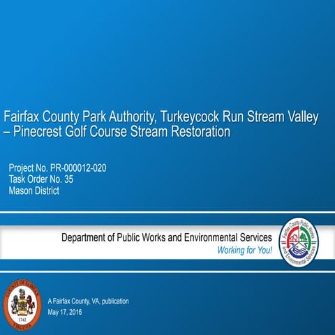 Fairfax County Park Authority, Turkeycock Run Stream Valley - Pinecrest Golf ...