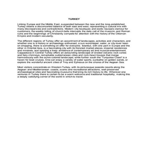 Turkey do's & don'ts | DOCX