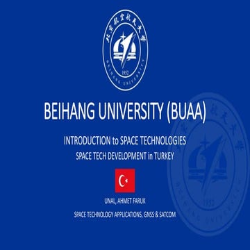 The Development of Space Technologies in Turkey