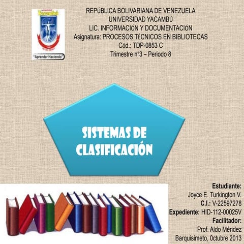 Sistemas de clasificación